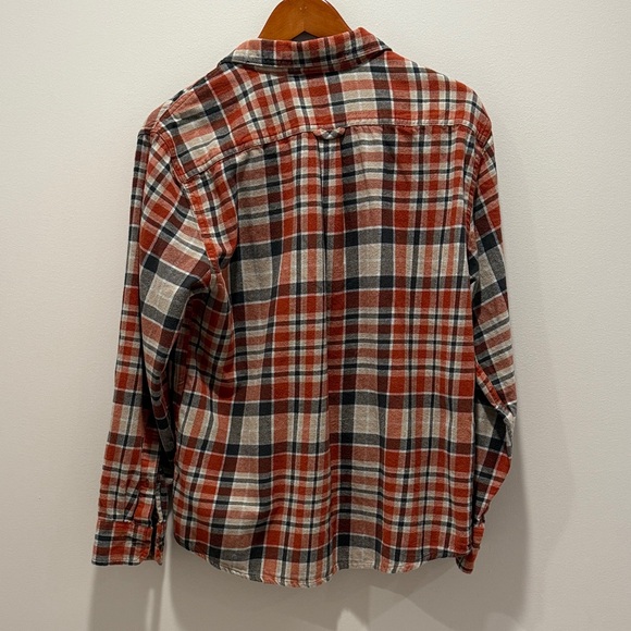 Eddie Bauer Orange 100% Cotton Long Sleeve Flannel Button Down | Size L - Picture 6 of 8